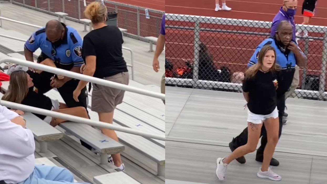 VIDEO: Ohio mother arrested and tased for not wearing mask at son's middle school football game held outside
