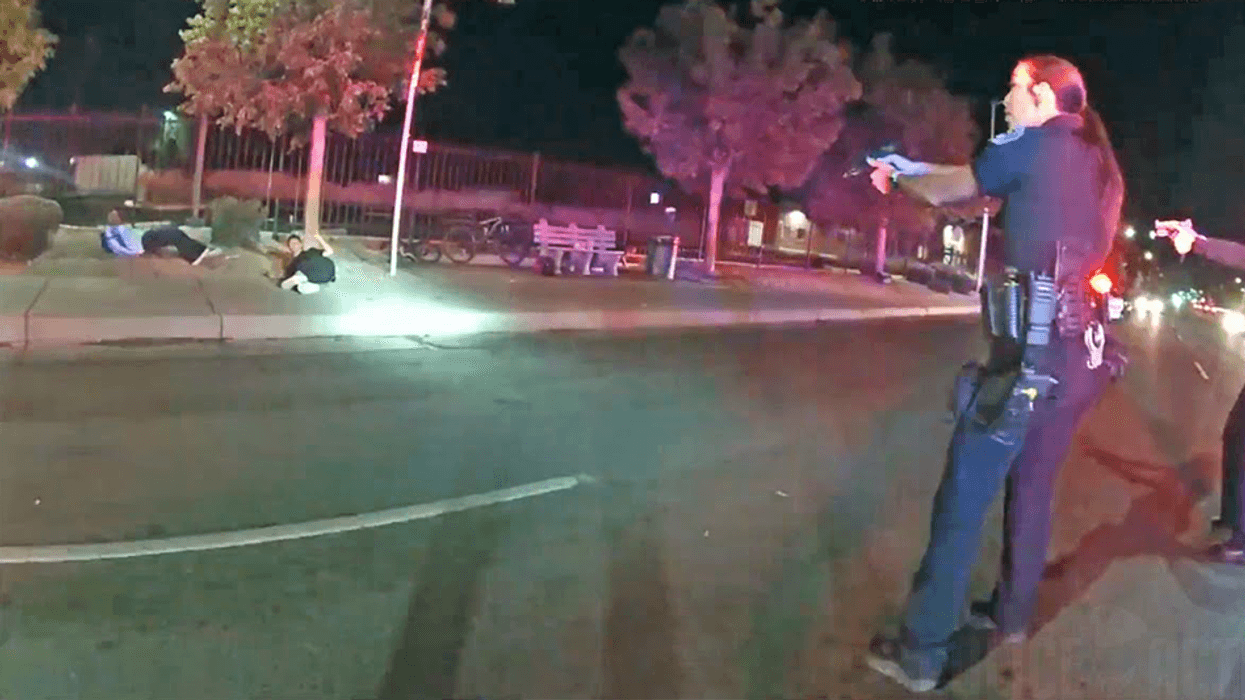 Video: Police accidentally shoot innocent bystanders at bus stop while firing at suspect who stabbed a man in the face