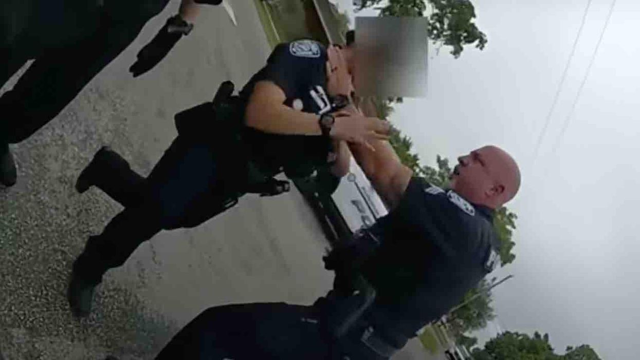 Video: Police sergeant places hand on female cop's neck after she pulls him away from suspect. Now battle brewing between chief, police union.