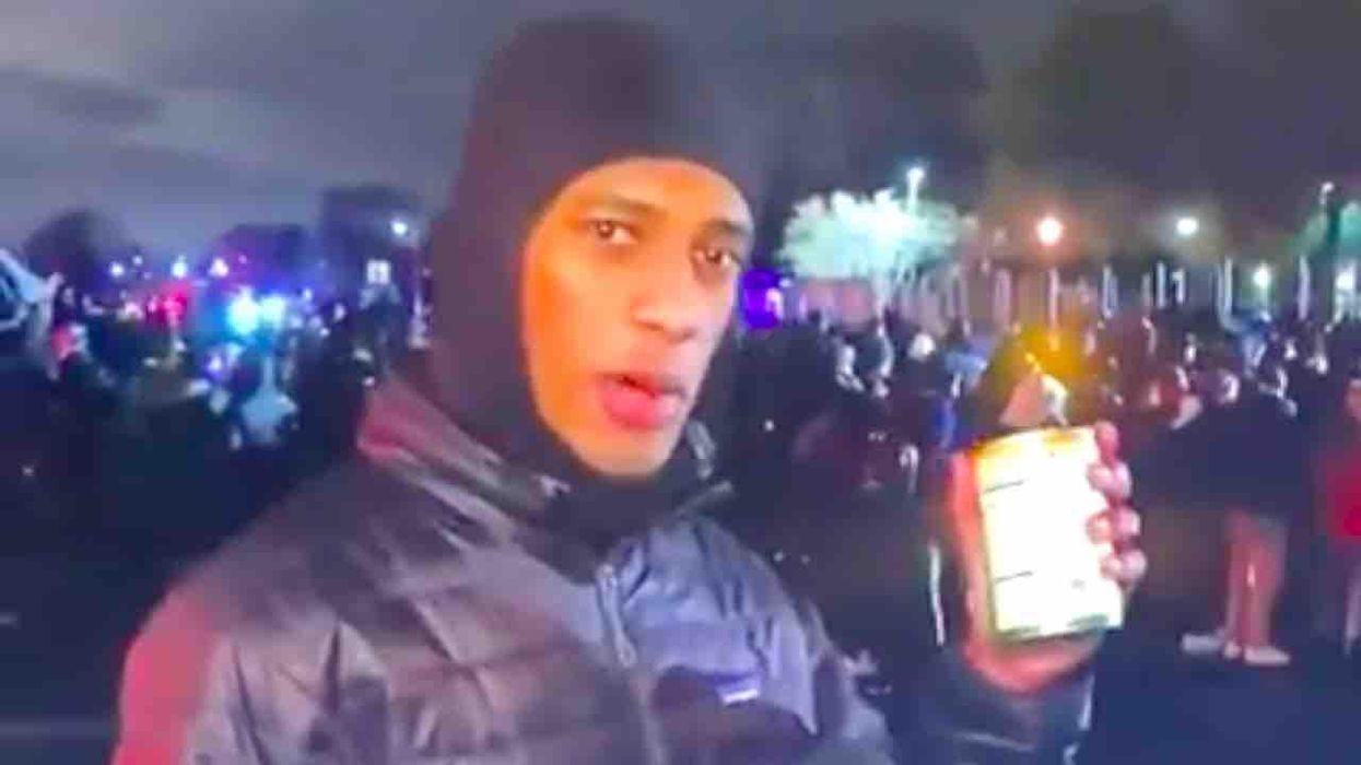 VIDEO: Protester shows reporter can of soup 'for my family' — then winks at camera. Protesters have pelted cops with cans amid Daunte Wright rioting.