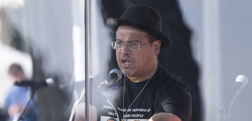 VIDEO: Protesters HECKLE Keith Ellison off rally stage for far-left Senate candidate