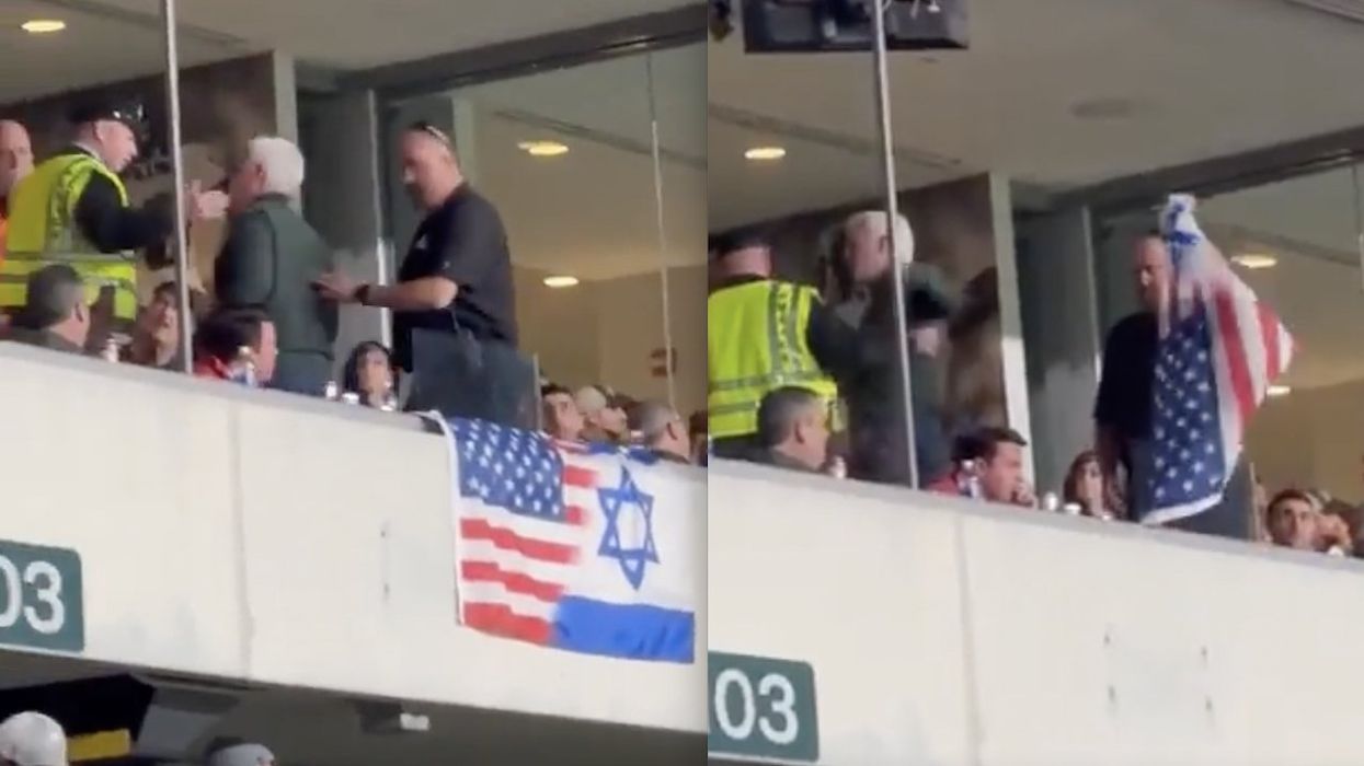 Video: Security rips down Israel-US flag at Philadelphia Eagles game, reportedly kicks out NJ Democrat who was displaying it