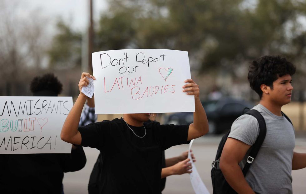 Video shows brawl after high school walkout protester allegedly hit pro-ICE
