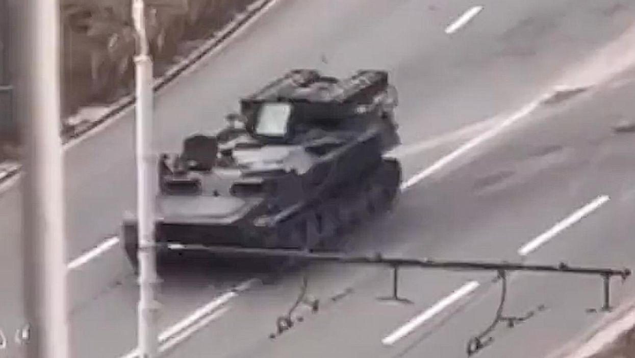 Video shows Russian tank run down, flatten civilian vehicle driven by elderly man — and man miraculously survives