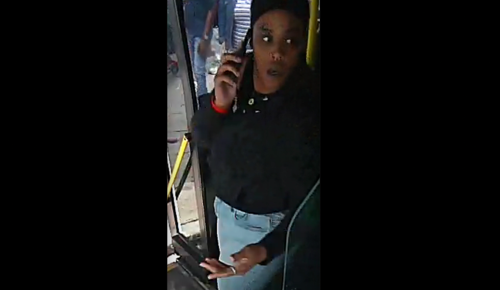Video shows unhinged female shoving much older woman off city bus — and victim's horrific, face-first landing on sidewalk