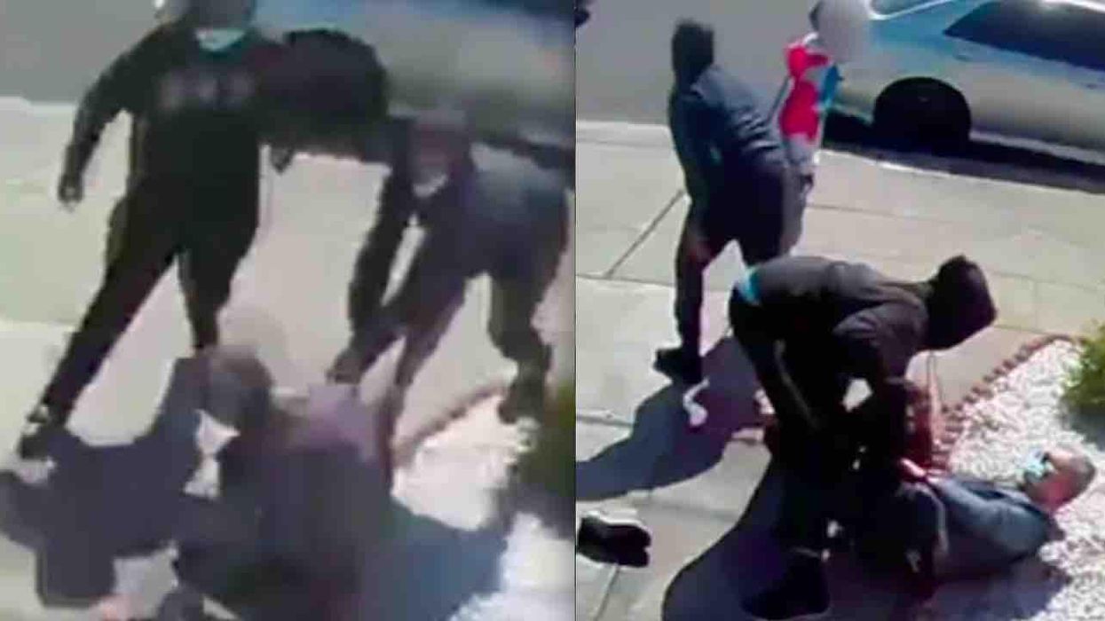 VIDEO: Teens knock down 80-year-old Asian man, punch and slap and rob him — all amid high-pitched giggles as victim cries out for help