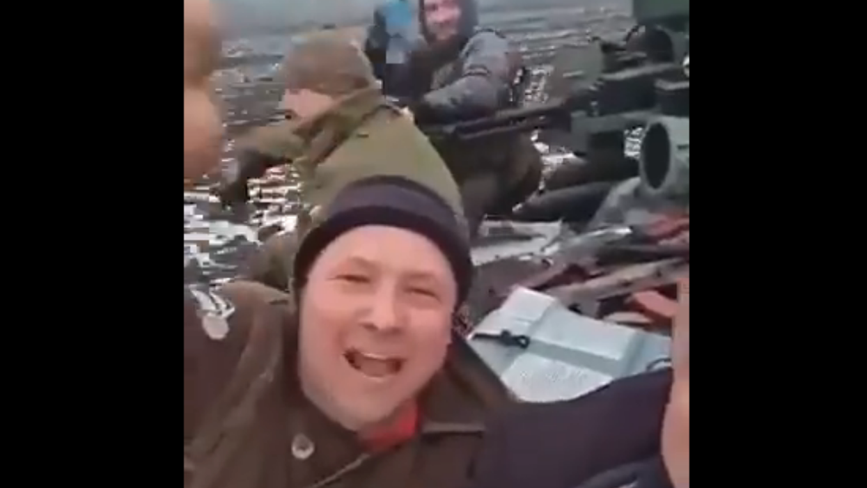 Videos: Ukrainians reportedly take joyride on captured Russian tank as other vehicles are set ablaze or hauled away with tractors