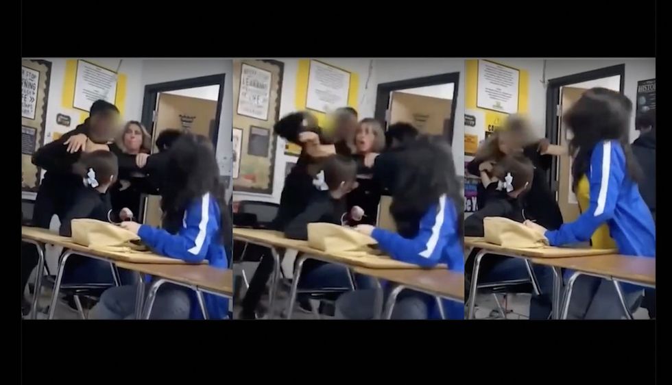 Viral video: Middle-schooler grabs teacher, throws her sideways against classroom wall amid fight with another student