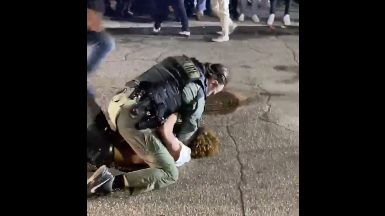 Viral video showing a man assaulting a police officer takes a very unexpected turn