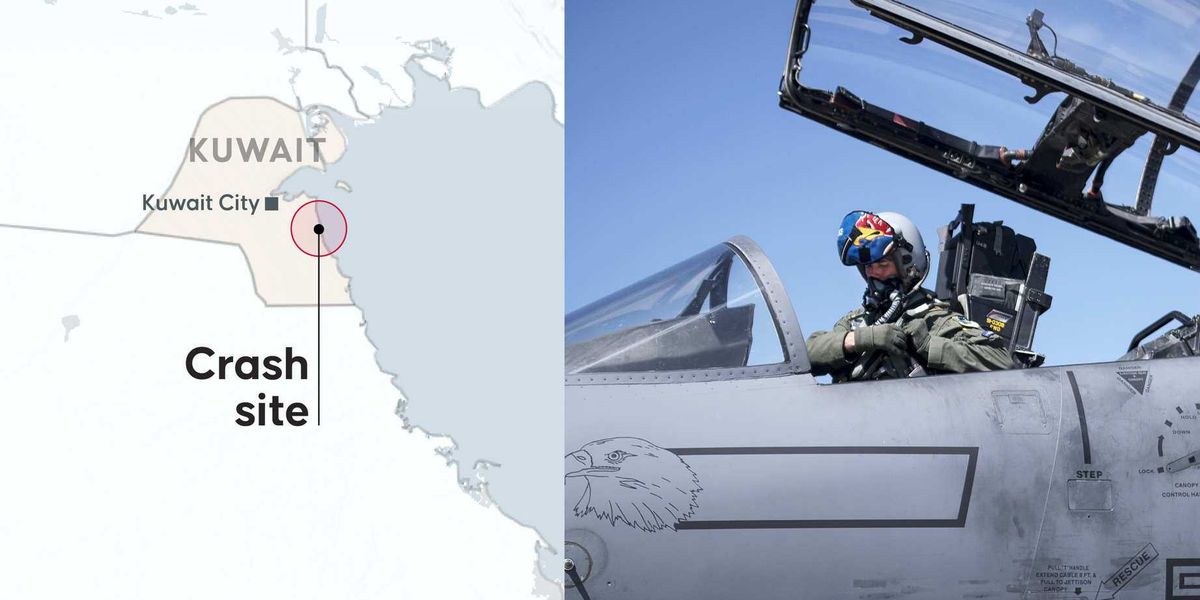Viral video shows Kuwaiti approaching US Air Force pilot who ejected from fighter jet