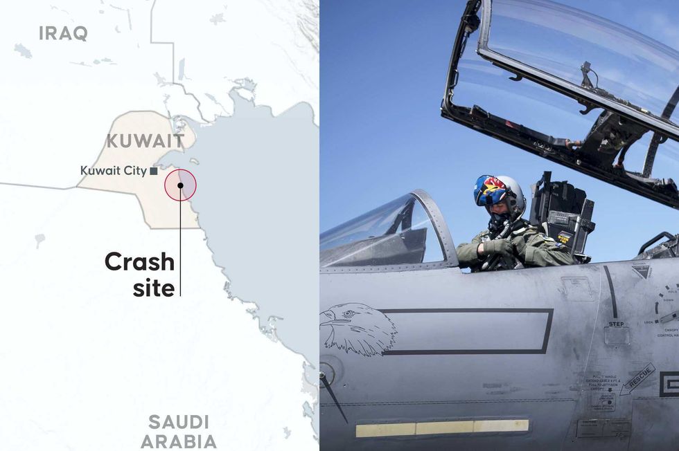 Viral video shows Kuwaiti approaching US Air Force pilot who ejected from fighter jet