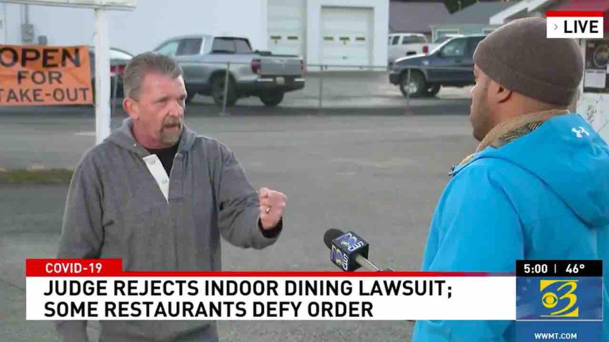 'Wake up! Stand up! This is America!': Restaurant owner interrupts news broadcast, urges resistance to COVID-19 state 'tyranny'