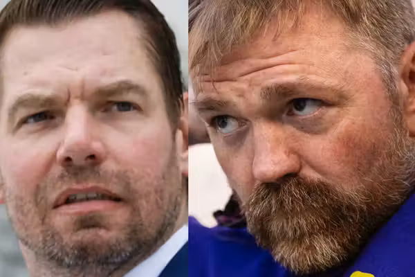 WATCH: Graham Platner's video denial of sexual assault sounds EERILY similar to that of Eric Swalwell