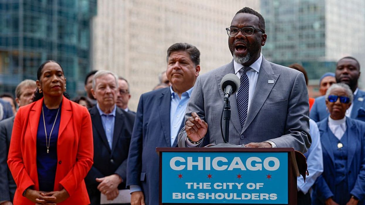 Watch how Mayor Brandon Johnson reacts when asked if he will accept more police funding in Chicago
