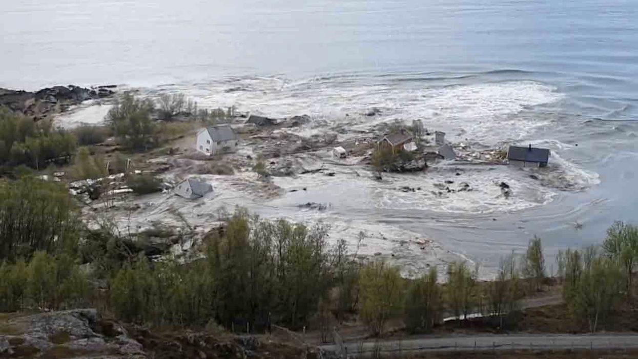 What else can go wrong in 2020? How about a landslide that took eight homes into the sea in Norway.