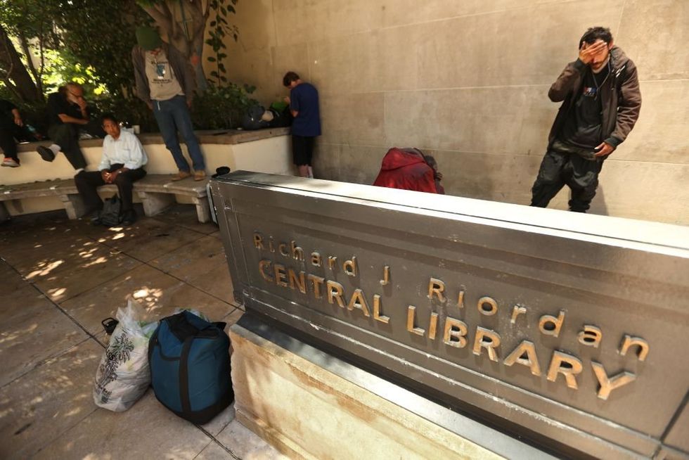 When did America's public libraries become homeless encampments?