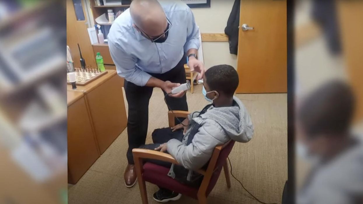 When middle schooler refuses to take off his hat covering bad a haircut, principal opts not to suspend him and fixes the haircut himself