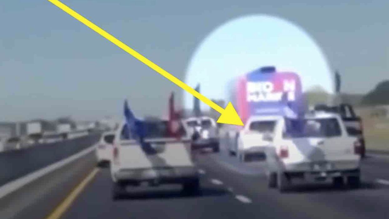 White SUV reportedly driven by Biden-Harris staffer 'may be' at fault for collision with Trump supporter's truck during caravan, cops say