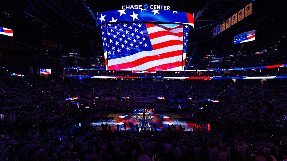 WNBA players seen racing off the court before national anthem — and return right after it ends