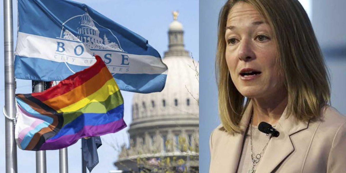 Woke Boise mayor tears up after city is forced to take down Pride flag on 'Transgender Day of Visibility'