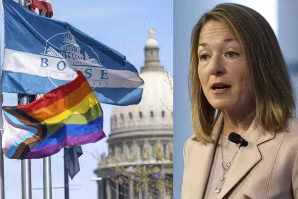 Woke Boise mayor tears up after city is forced to take down Pride flag on 'Transgender Day of Visibility'