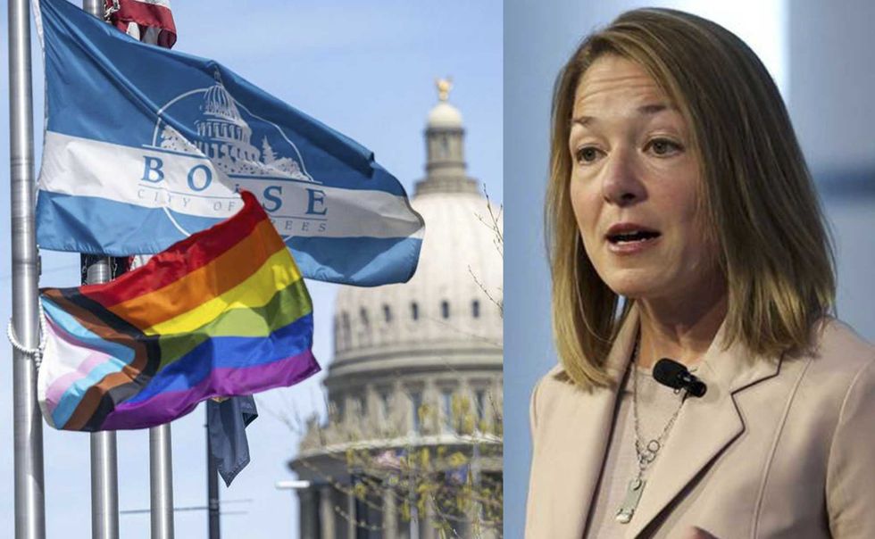 Woke Boise mayor tears up after city is forced to take down Pride flag on 'Transgender Day of Visibility'