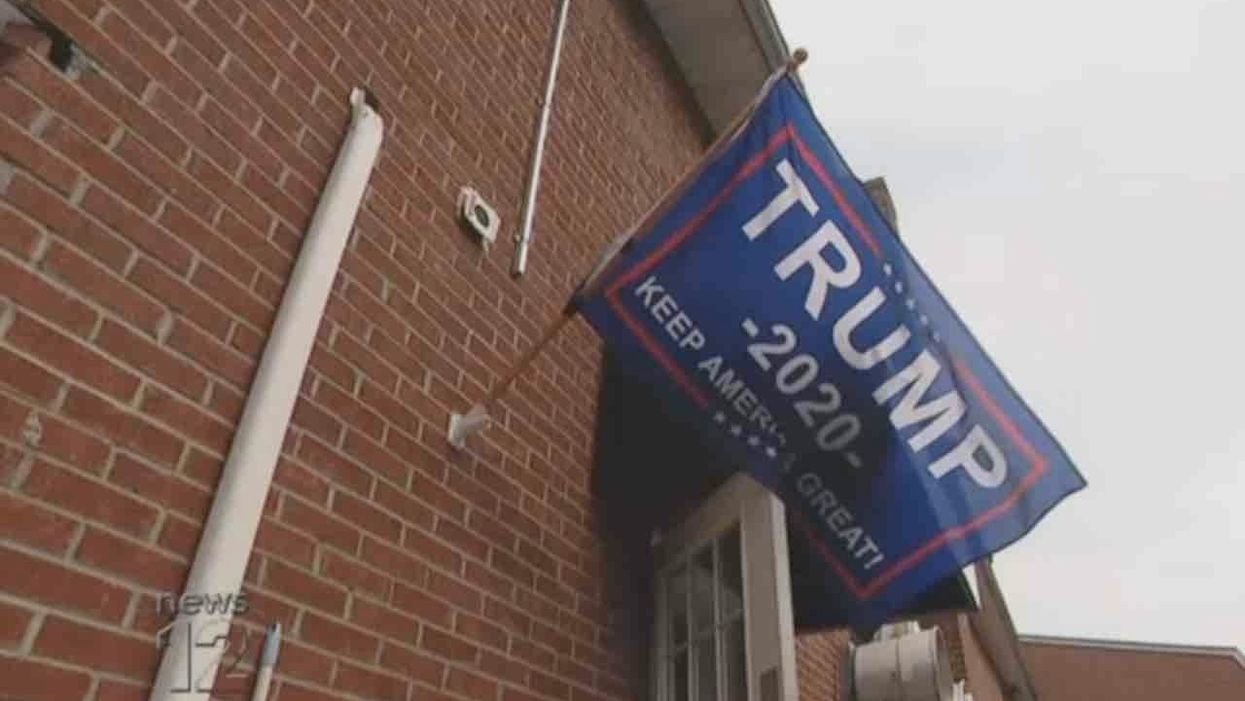 Woman angry at 2020 flag outside pizzeria tells owner she'll put him out of business. Her plan backfires.