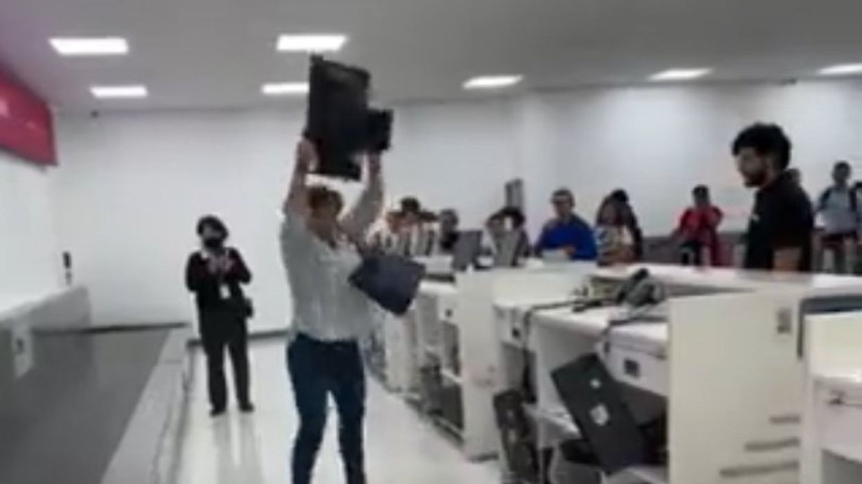 Woman has destructive meltdown at Mexican airport ticket counter: 'Don’t give me the money back. I don’t give a f***. But that’s going to cost you.'