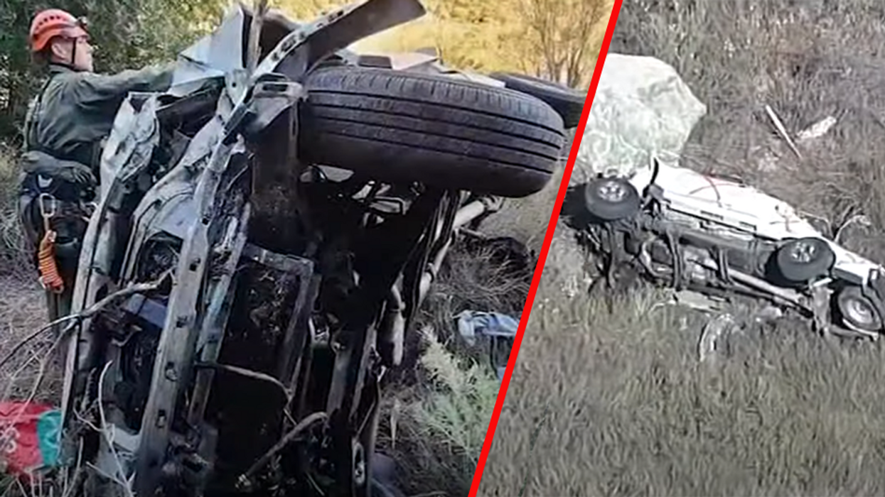 Woman survives 5 days in mangled truck after plummeting 250 feet into canyon