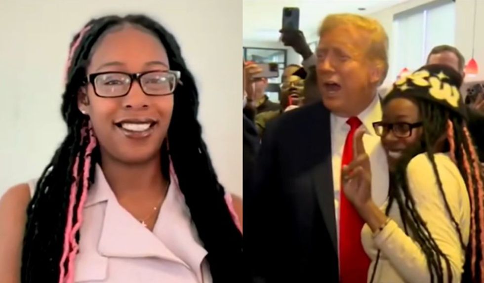 Woman who went viral for hugging Trump at Chick-fil-A explains why many young black voters support him: ';He';s honest';