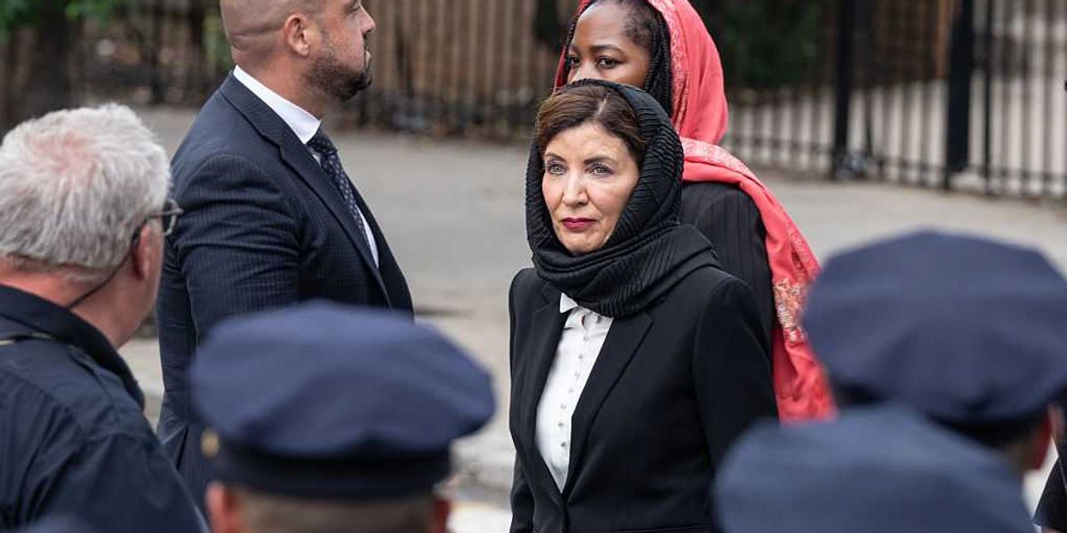 'Working hard to get the Arab Vote': Trump's hijab jab sends Hochul into a rage