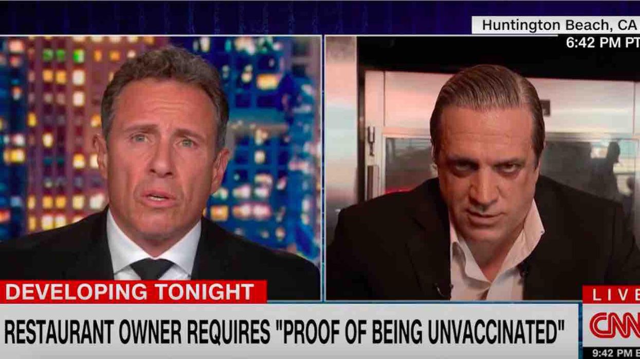 'You sound like an idiot': Chris Cuomo throws down with Tony Roman, Italian restaurant owner who posted sign mandating patrons be 'UNvaccinated'
