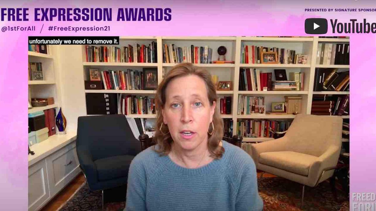 YouTube CEO receives 'Free Expression' award — and mockery ensues over platform's track record of crushing free expression